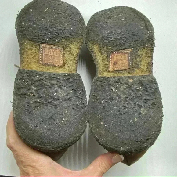 Frye brown casual oxfords with crepe sole shoes  size 12 - Picture 6 of 9